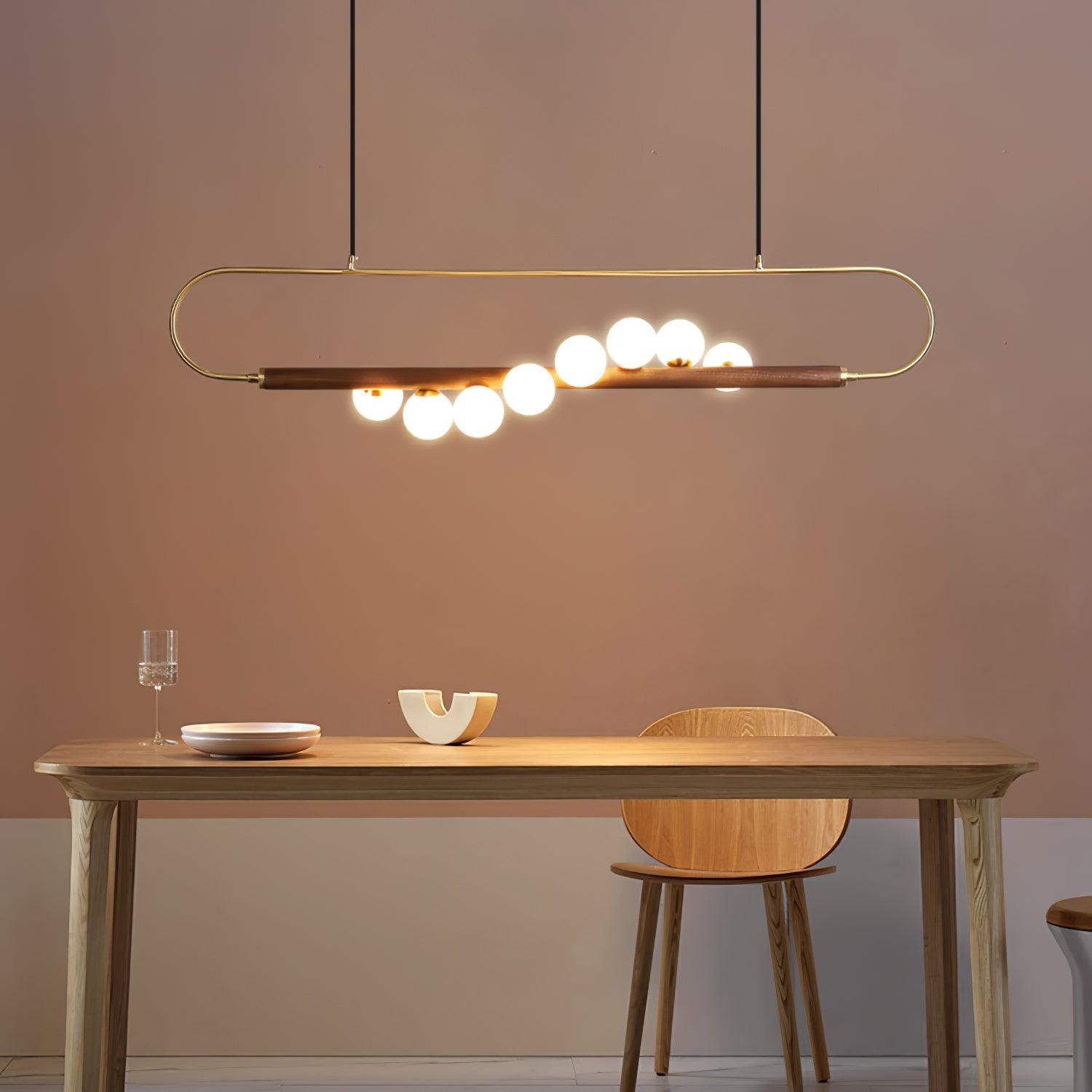 Modern Walnut Simple Chandelier M132