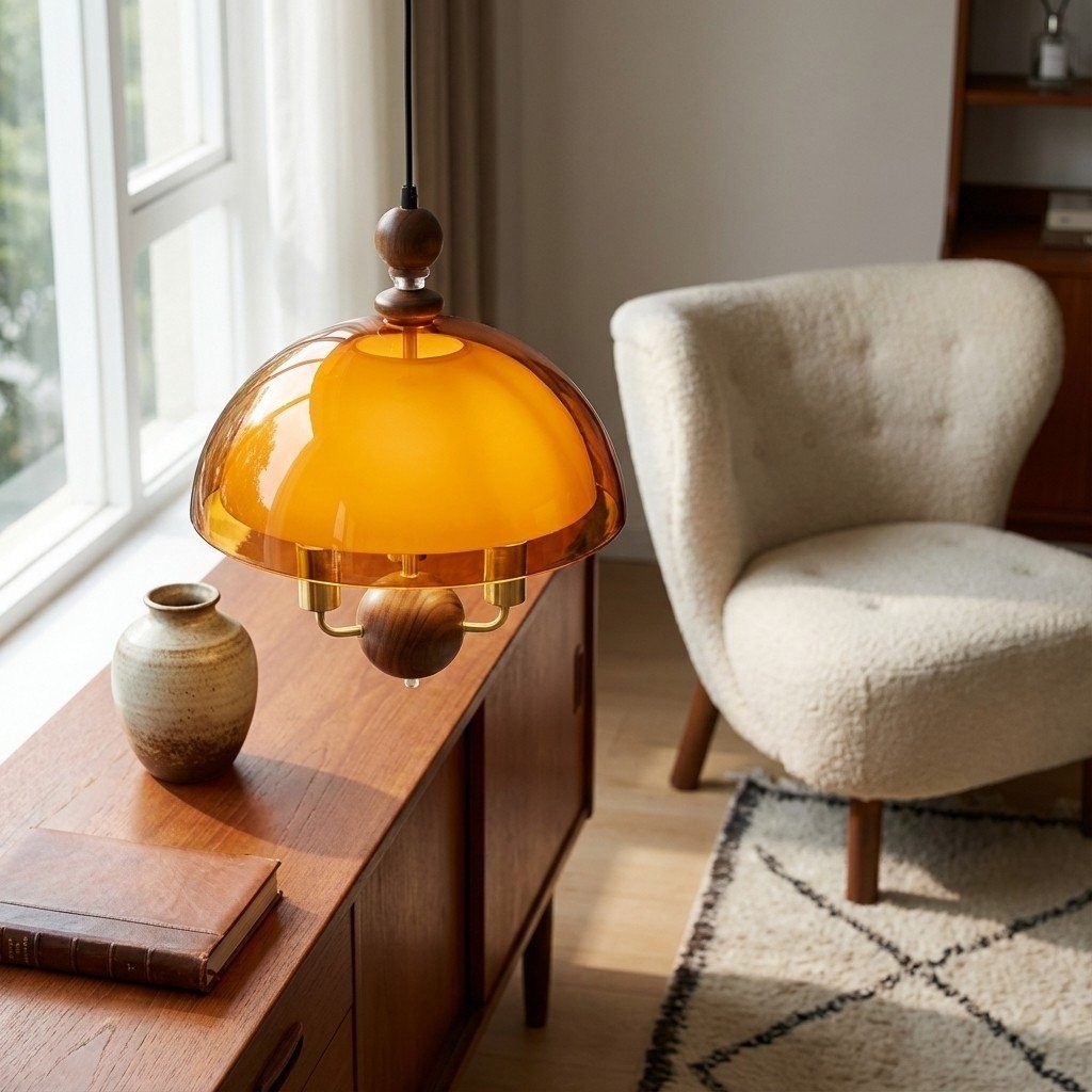 Afterglow Sunset Medieval Pendant Light - French Acrylic Pendant for Dining and Foyer T491