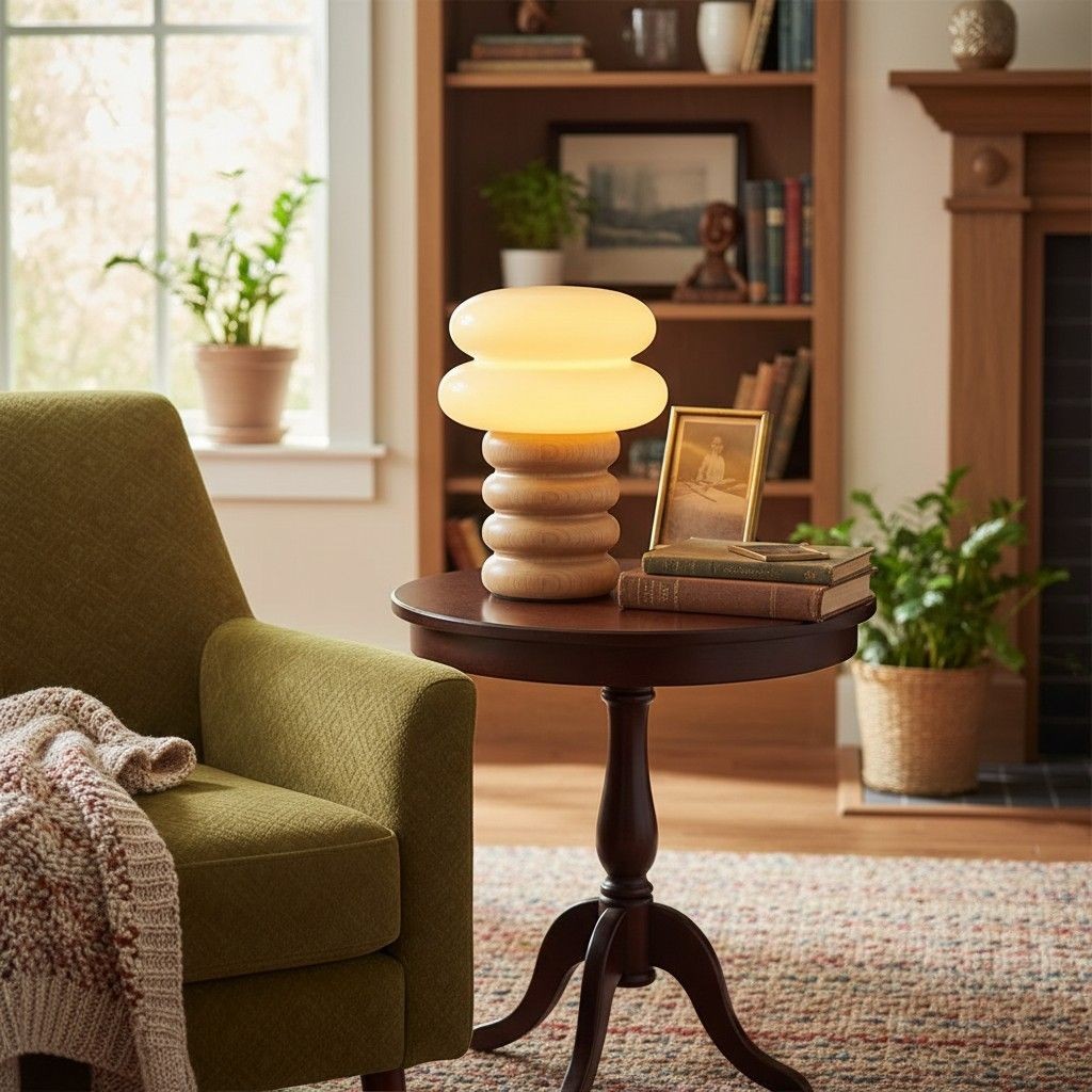 Auralume Modern Accent Table Lamp - Elegant Design Light for Reading Desk or Lounge Area T554