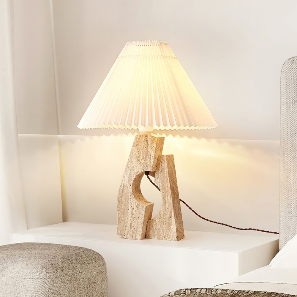 Lampa na półce lub przy łóżku z miękkimi meblami