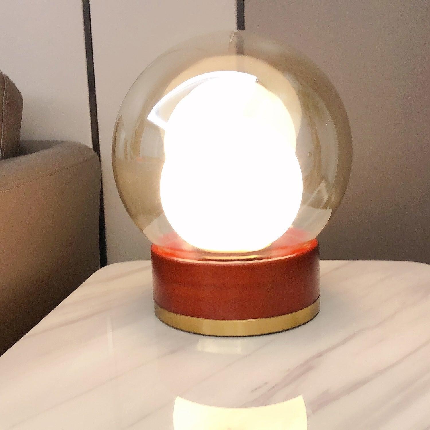 Simple Creative Wood Orb Table Lamp M527