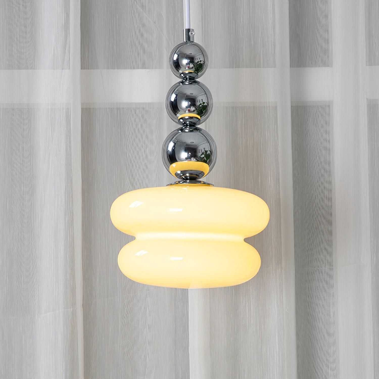 Contemporary Nordic Glass Ball Hoist Pendant Light For Living Room M539
