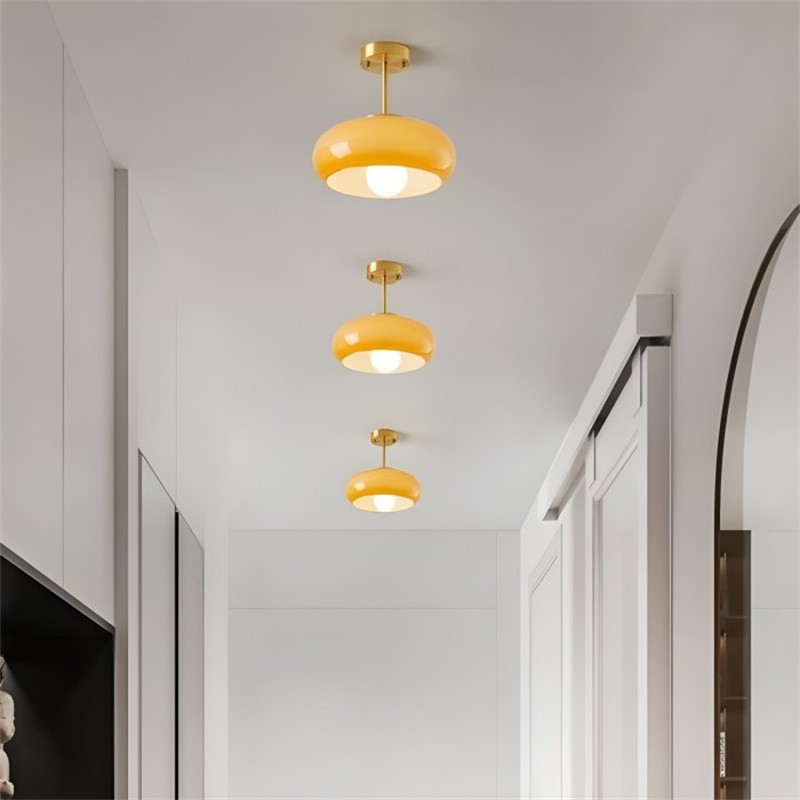Art Deco Bauhaus Glass Disc Ceiling Light S152