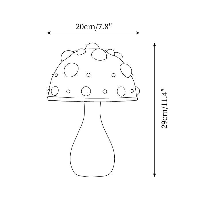 Poisonous Mushrooms Table Lamp M216