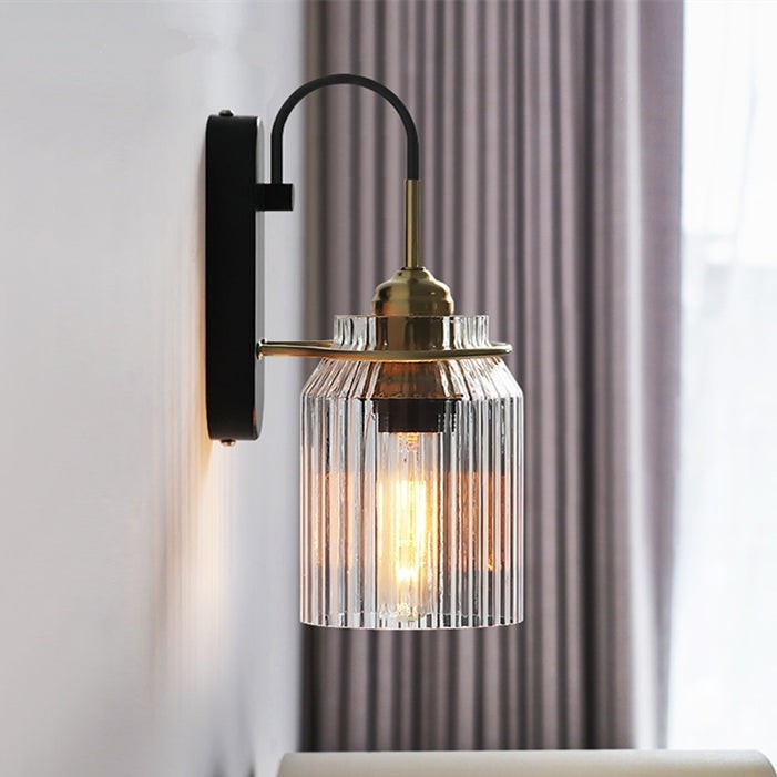 Nordic Columnar Glass Mirror Front Wall Lamp M128
