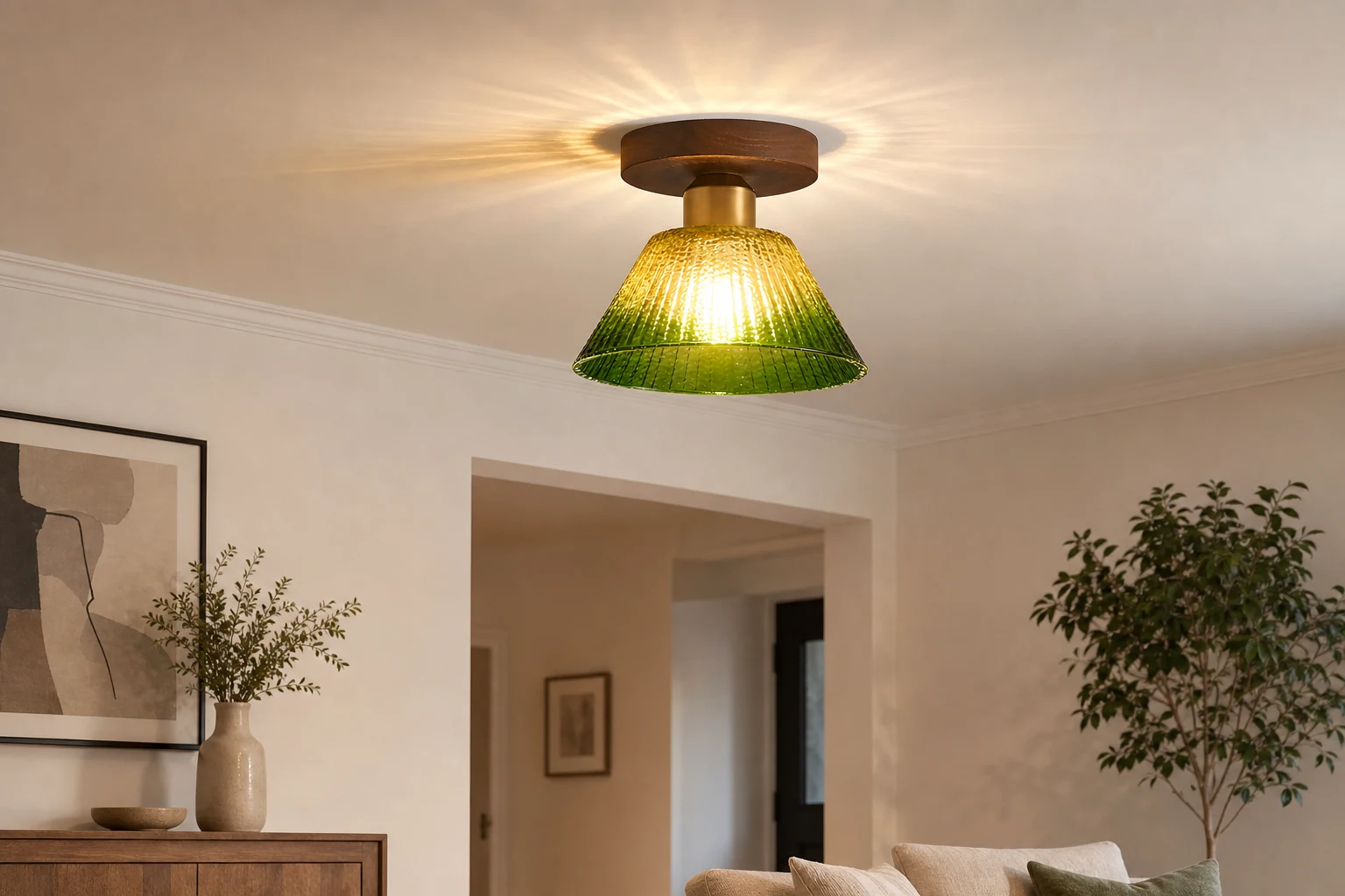 Lampa sufitowa Rayelle w stylu lifestylowym