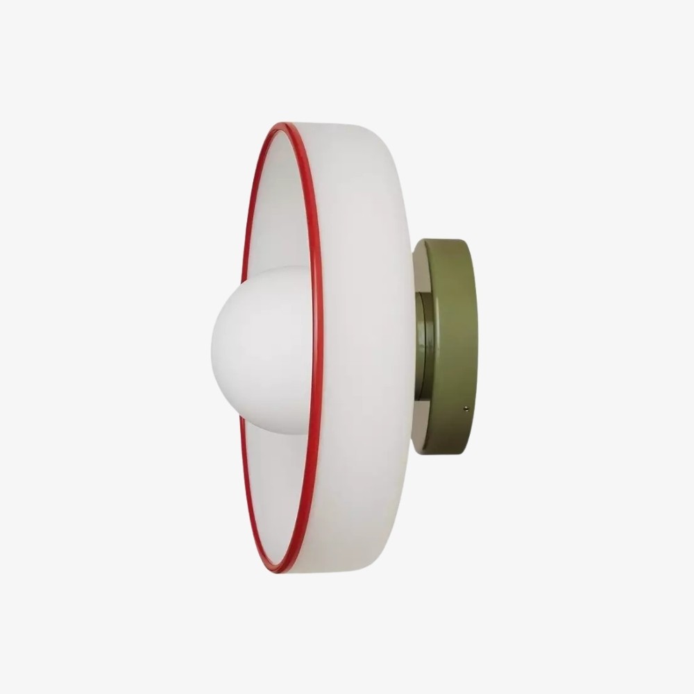 Kalo Wall Ceiling Light - Blown Glass Disc Orb Flush Mount Sconce T662