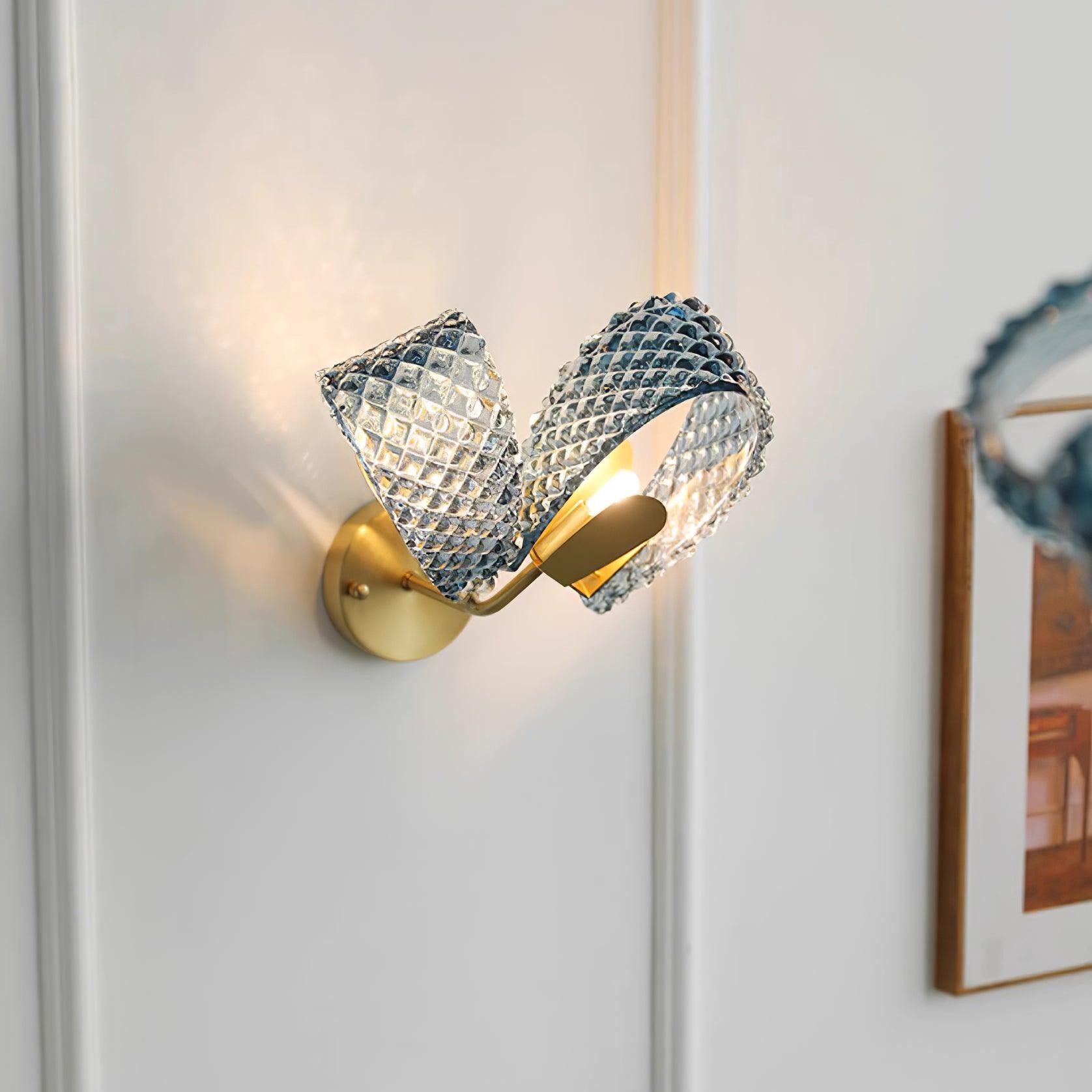 Creative Light Luxury Blue Ribbon Wall Lamp M283