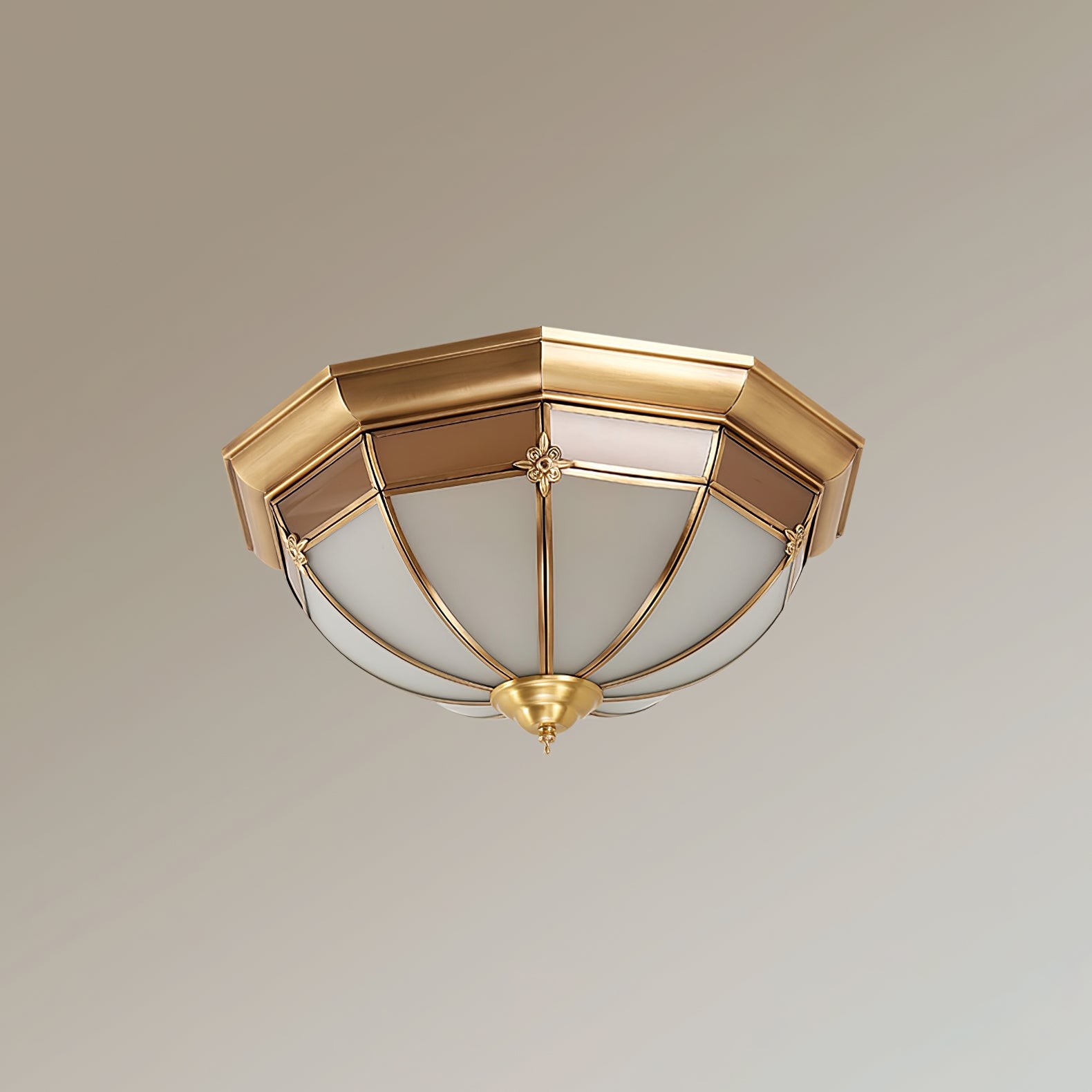 Dome Brass Flush Ceiling Lamp M563
