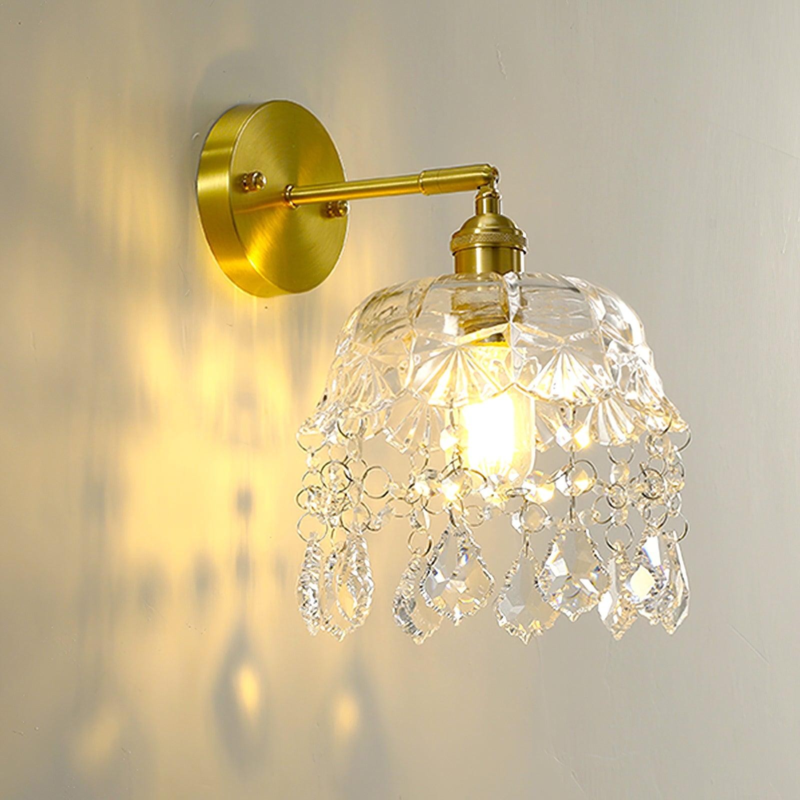 French Crystal Tassel Wall Light M470