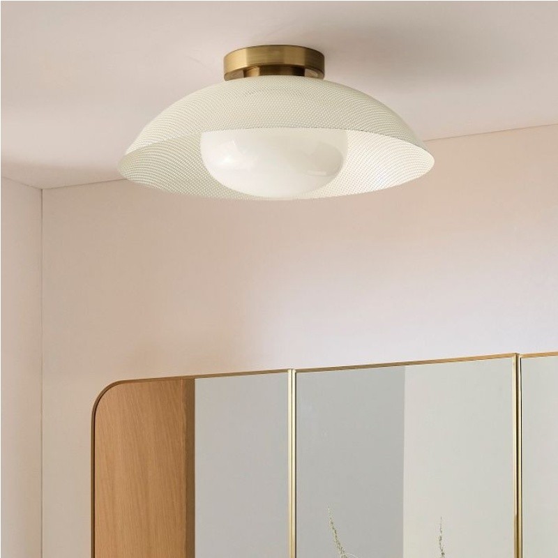 Elorina Flush Mount Glass/Metal Ceiling Light - A Stylish Fixture for Modern Spaces T093