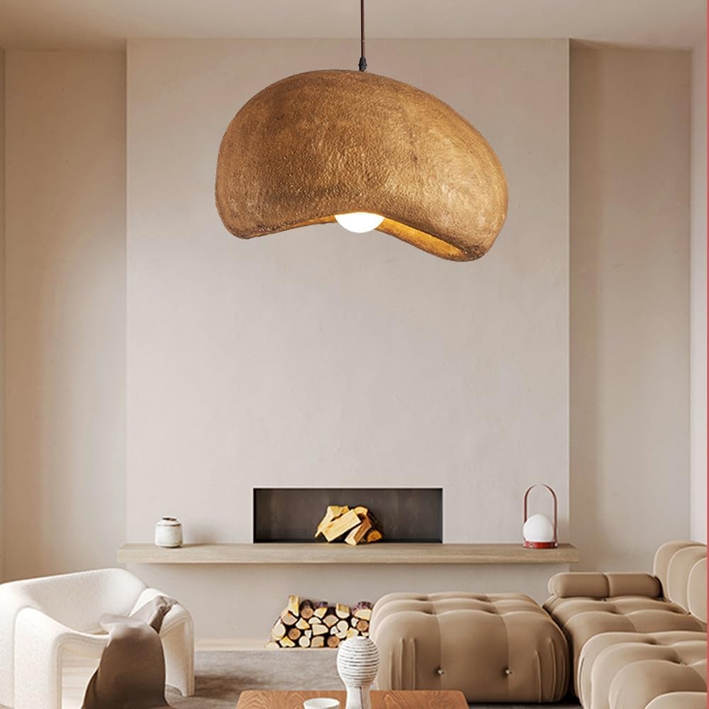 Wabi-Sabi Coffee Cloud Japandi Resin Pendant Light D824