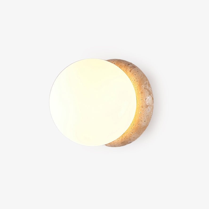Japanese Style Wabi-Sabi Travertine Spherical Wall Lamp M90
