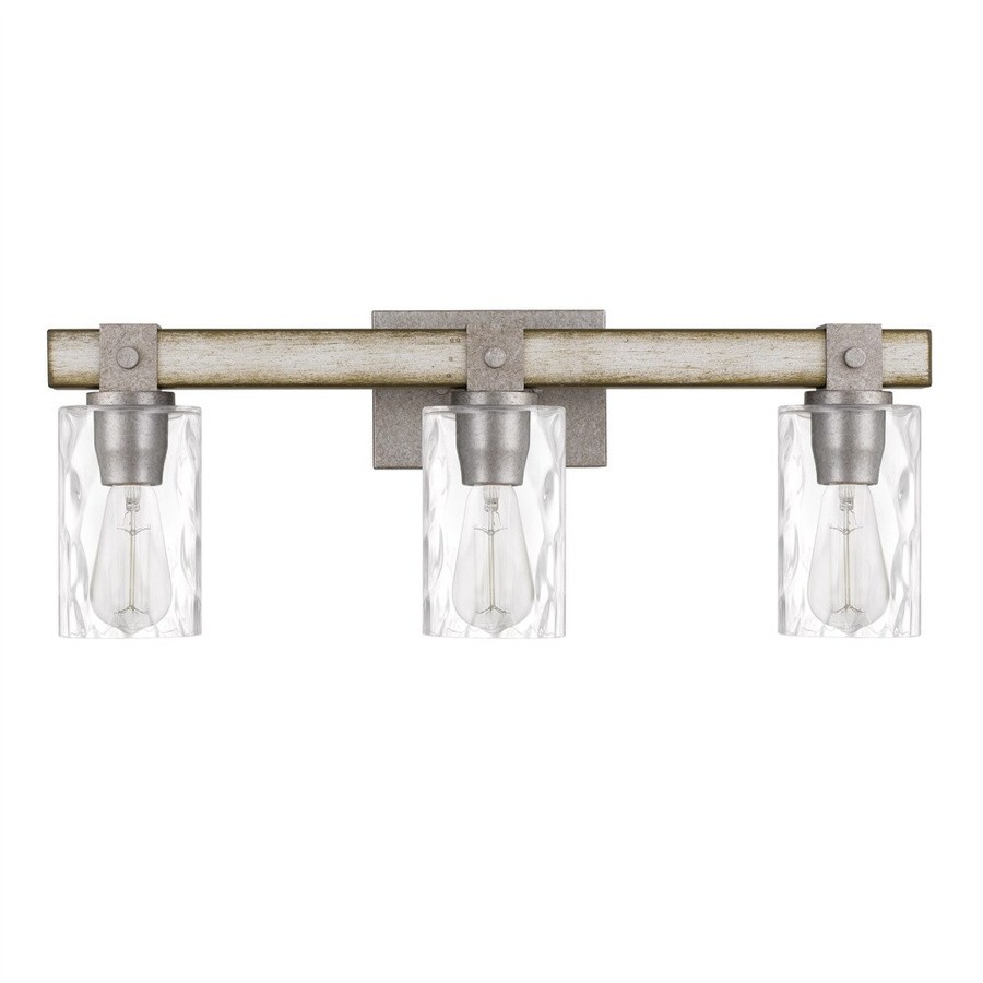 Industrial Wash Wood Cylindrical Glass Wall Lamp S111