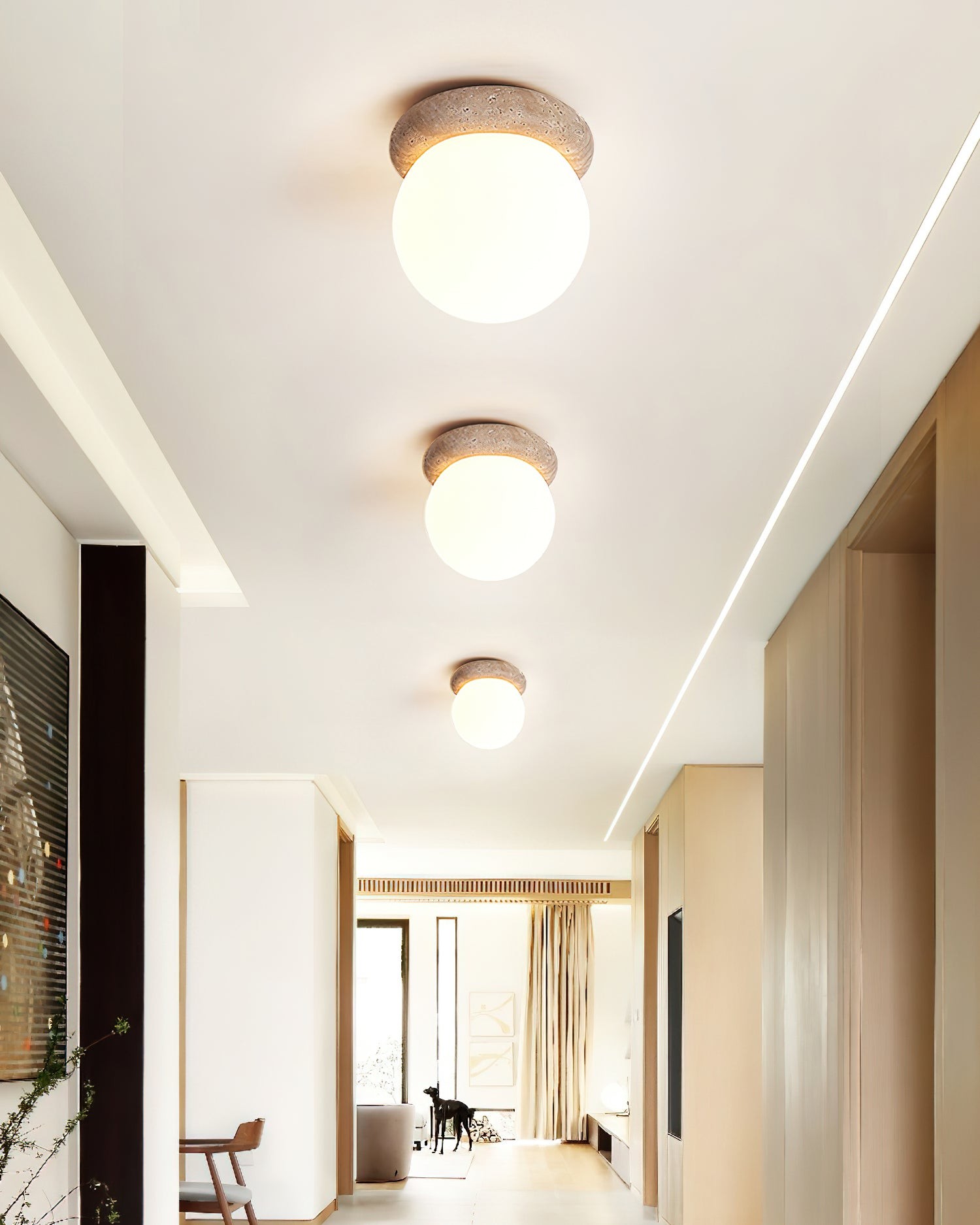 Marble Travertine Asteroid Ceiling Lamp M581