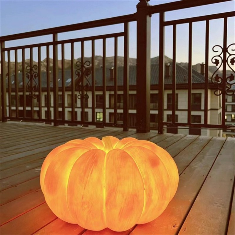 Pumpkin Resin Portable Table Lamp For Halloween Decorations S165