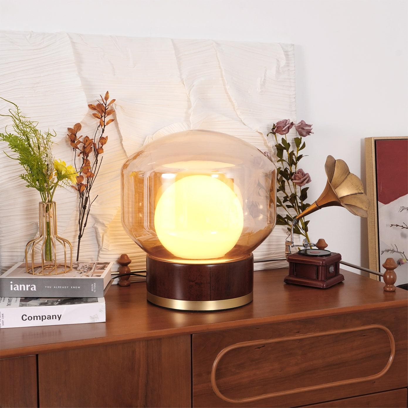 Simple Creative Wood Orb Table Lamp M527
