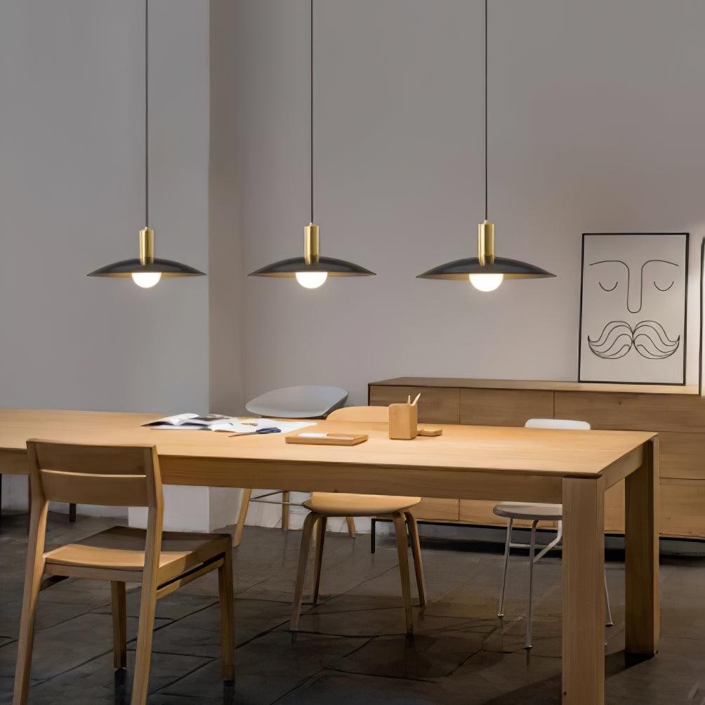 Brass Flared Pendant Lamp M571