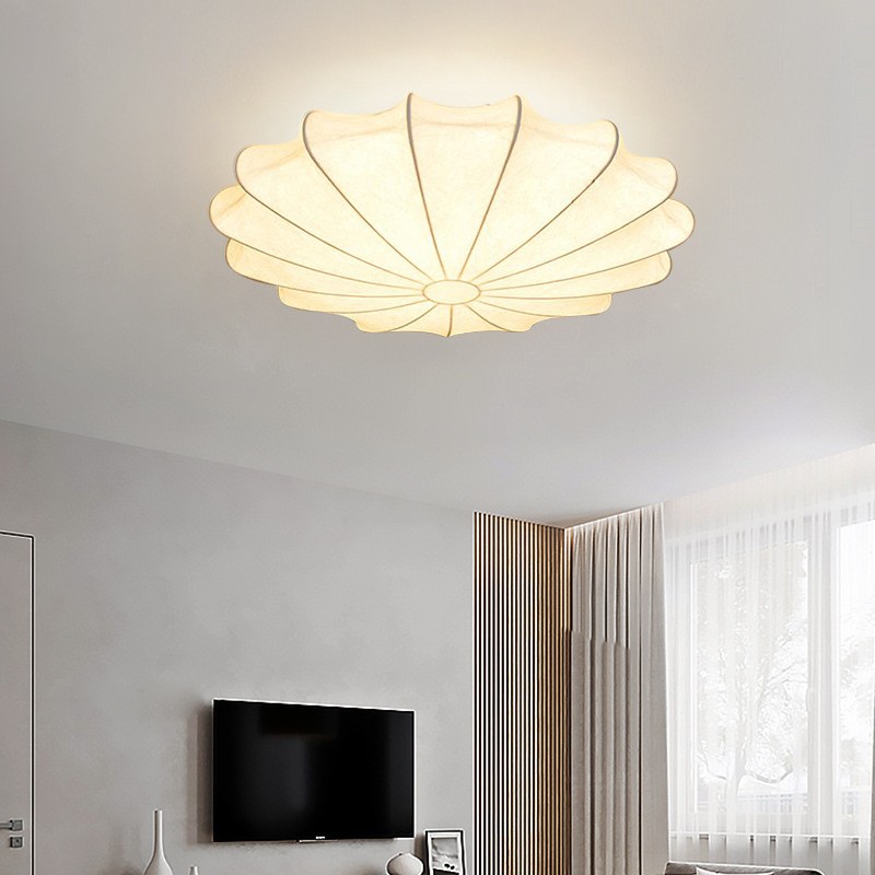Japanese Style Wabi-Sabi Style Silk Ceiling Lamp S57