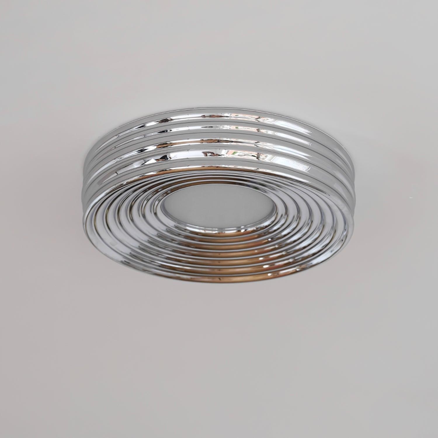 Cream Ribbed Three-color Changing Ceiling Light M392