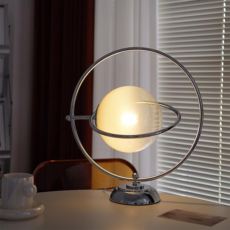 Italian Design Glass Planet Rotating Table Lamp S51