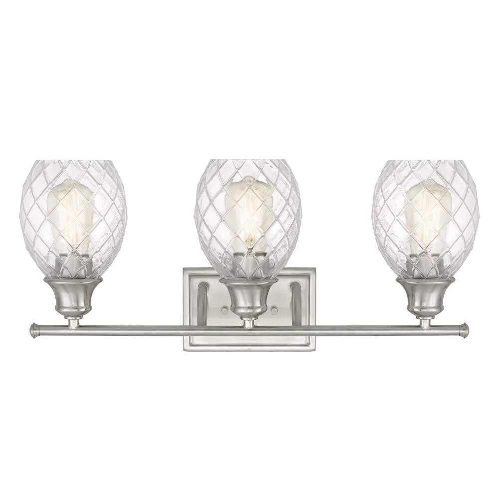 Modern Farmhouse Brushed Nickel Glass Wall Light S116