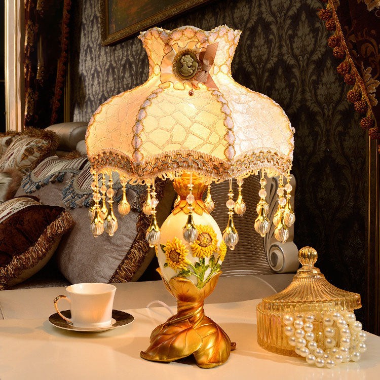European Style Luxury Metal Sunflower Table Lamp M15