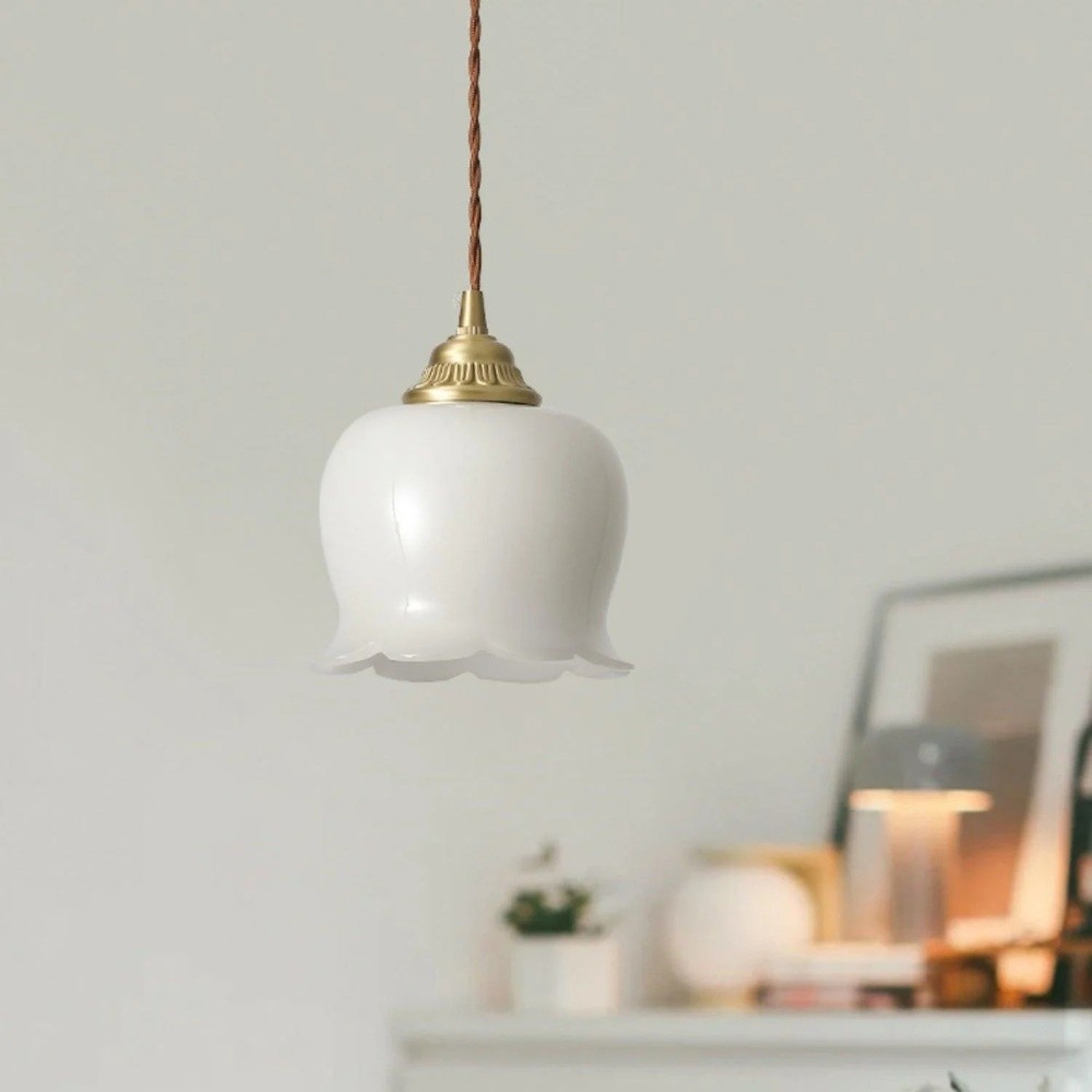 Nordic Milk Valley Flower Pendant Light S130