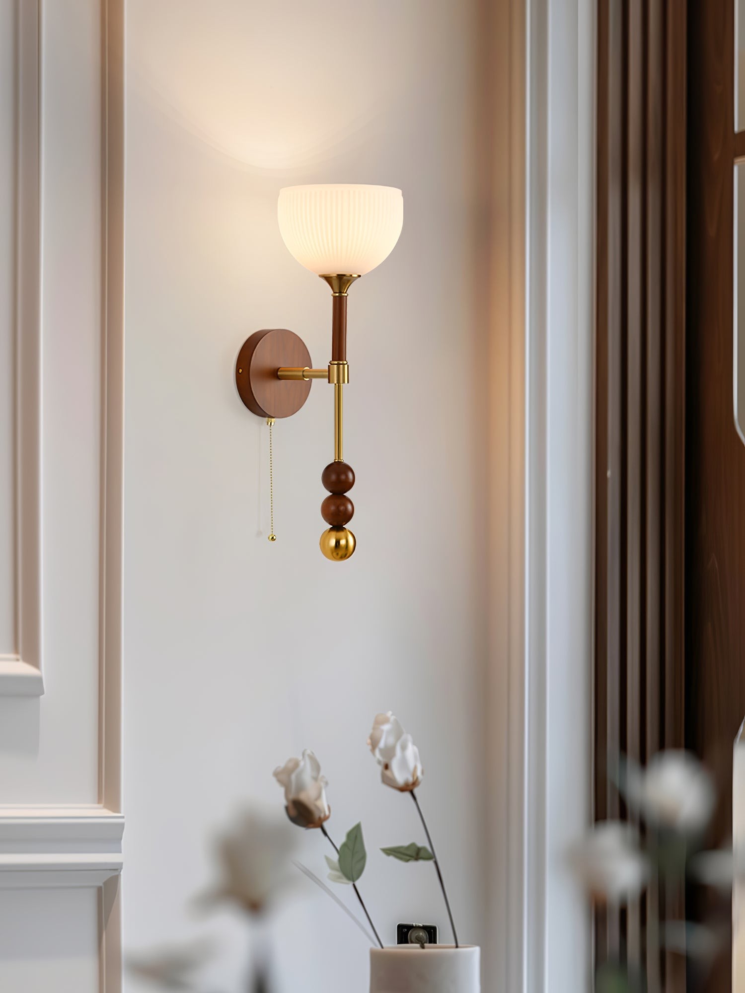 Retro Solid Wood Series Wall Lamp M523