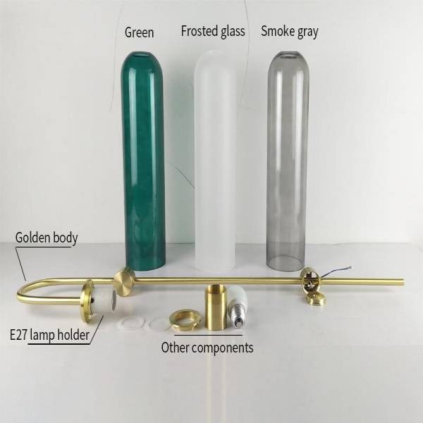 Glass Float Glide Cylindrical Wall Lamp for Bedroom