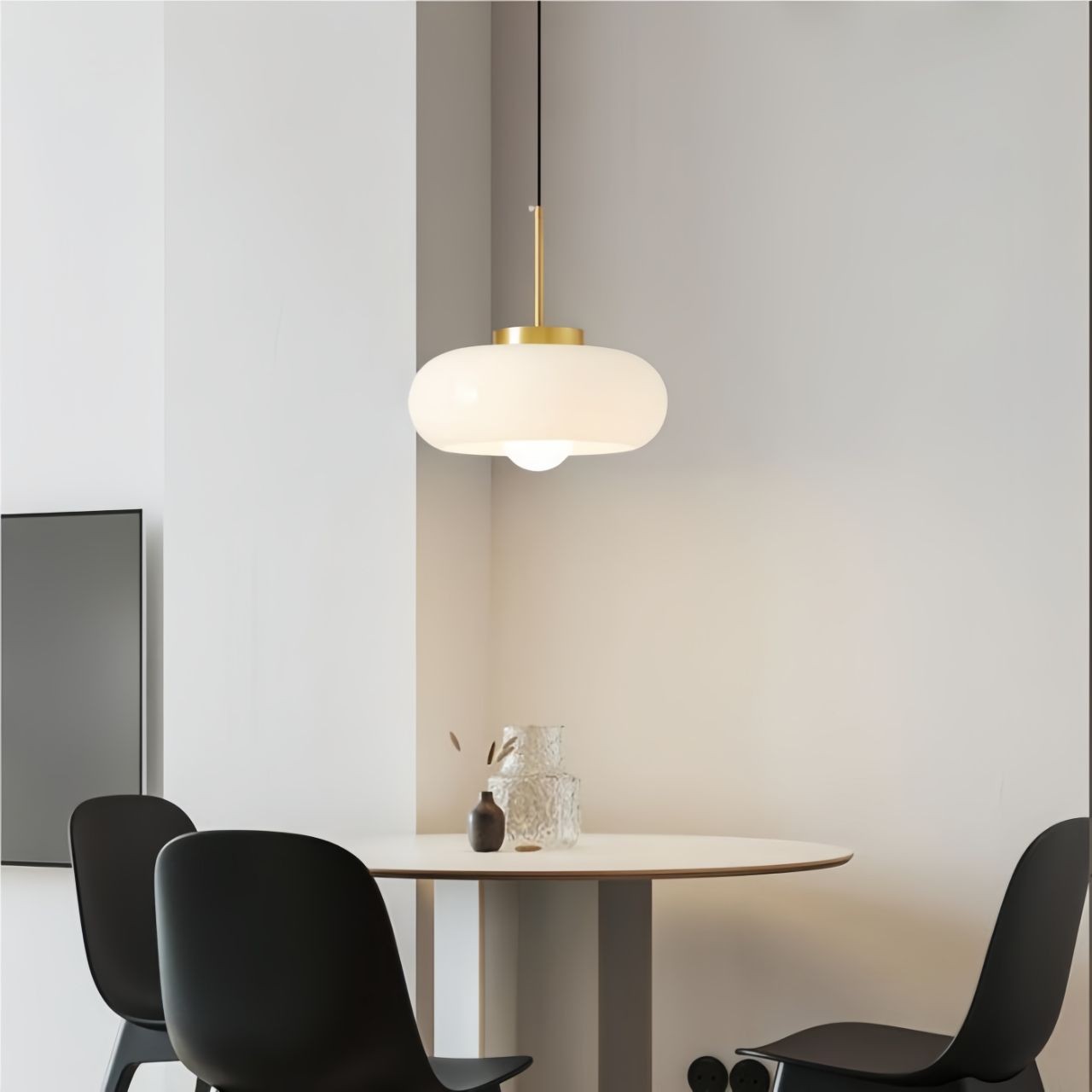 Vintage Bauhaus Glass Pot Pendant Light S93