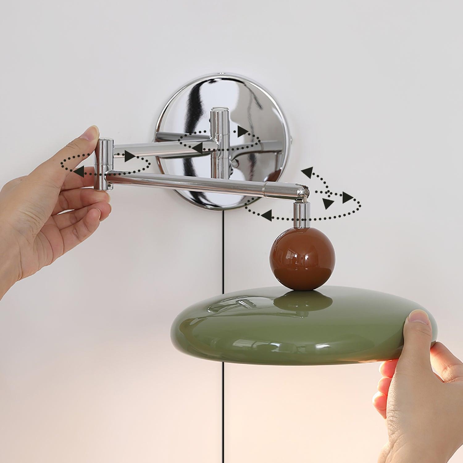 Swing Arm Bedside Plug In Wall Lamp M244