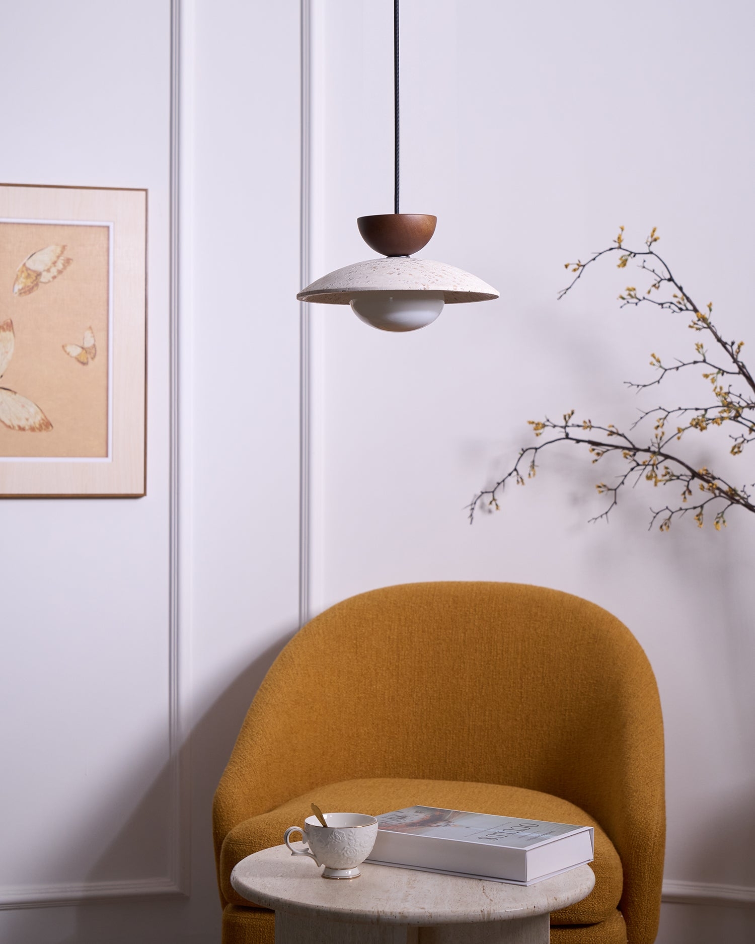 Tia Travertine Pendant Lamp D07