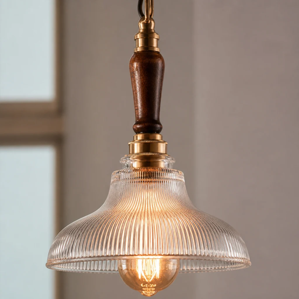 Zbliżenie materiałów lampy wiszącej Holophane D471