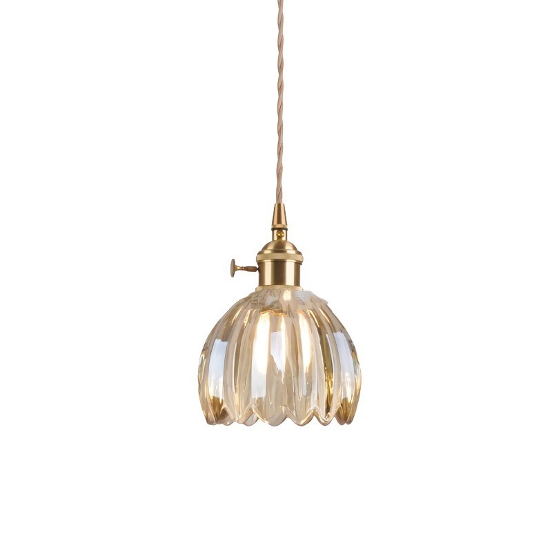 Japanese Retro Glass Flower Pendant Light S28