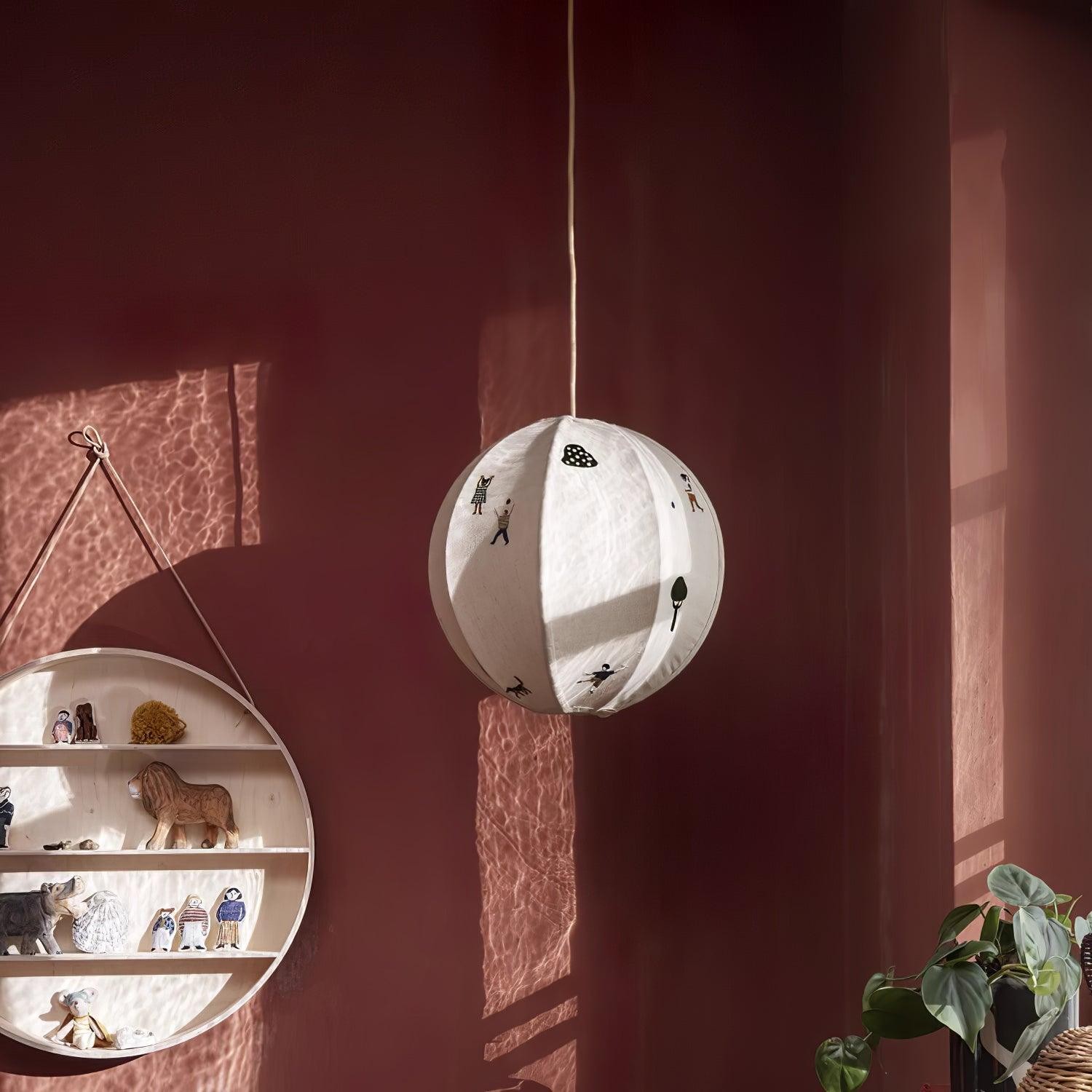 Park Embroidered Textile Pendant Lamp M442