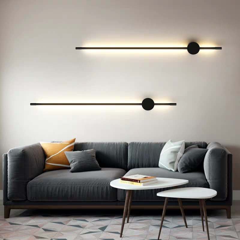 Modern Industrial Black Linear LED Wall Light