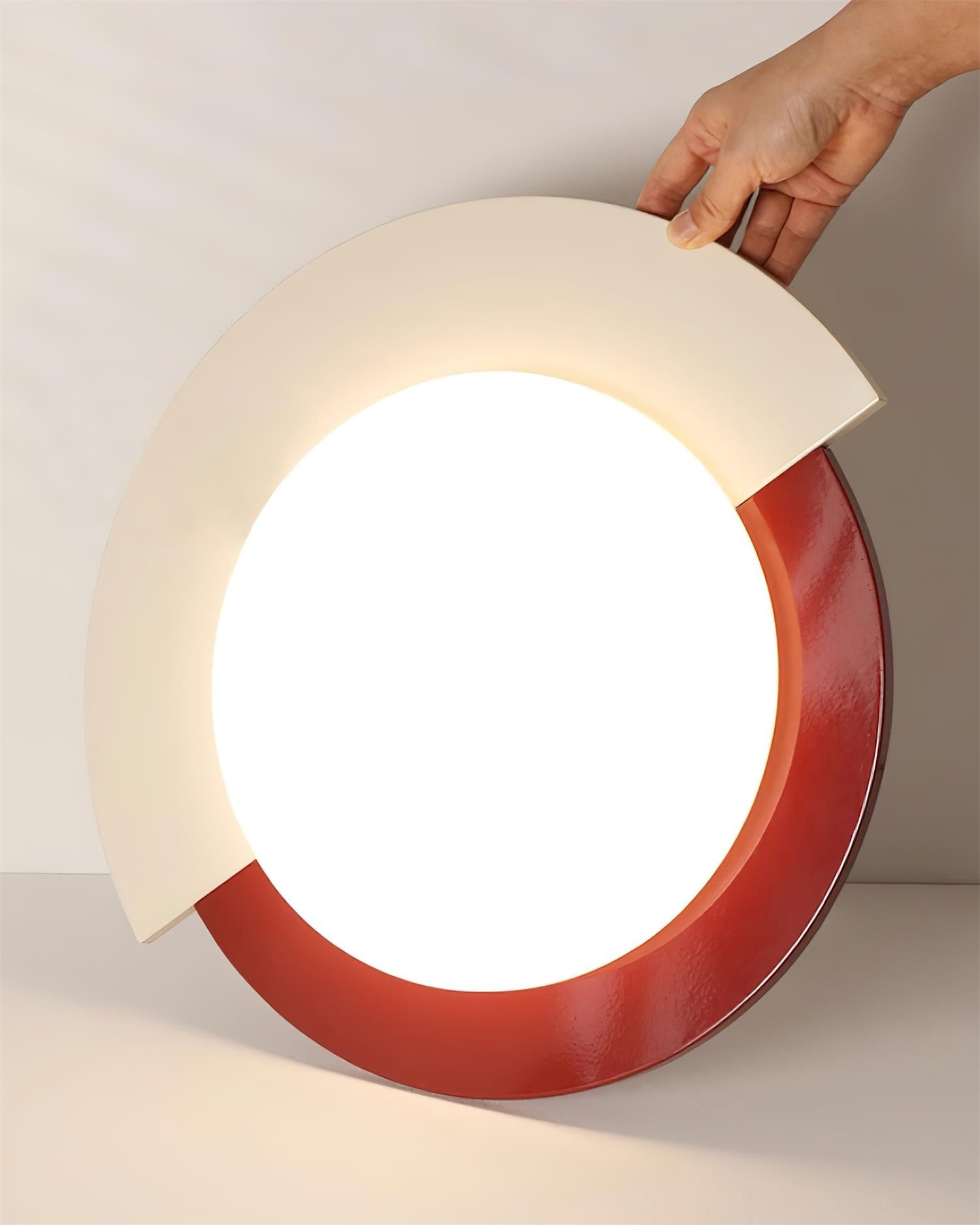 Red And White Round Ceiling Light M204