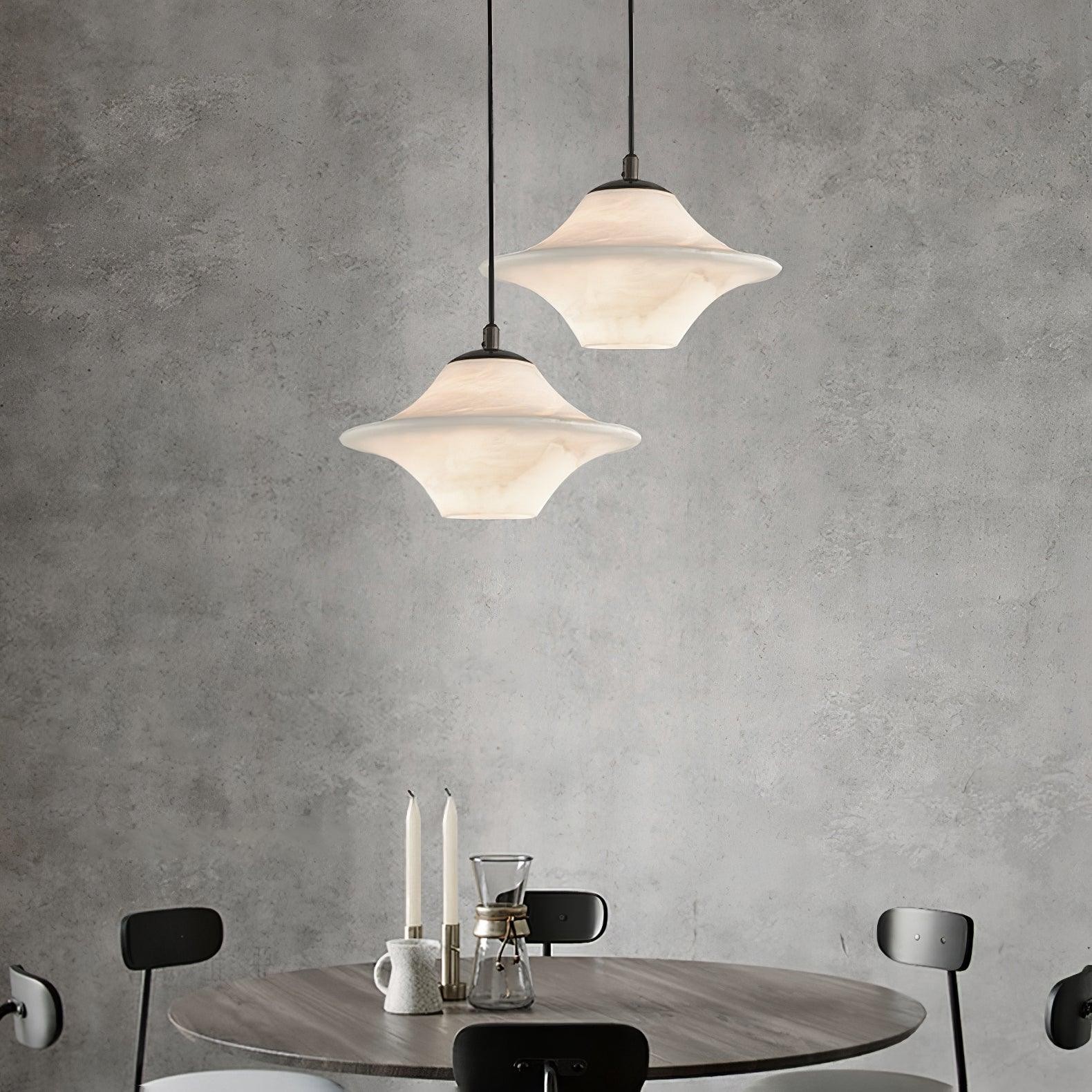 Saucer Alabaster Pendant Light M517