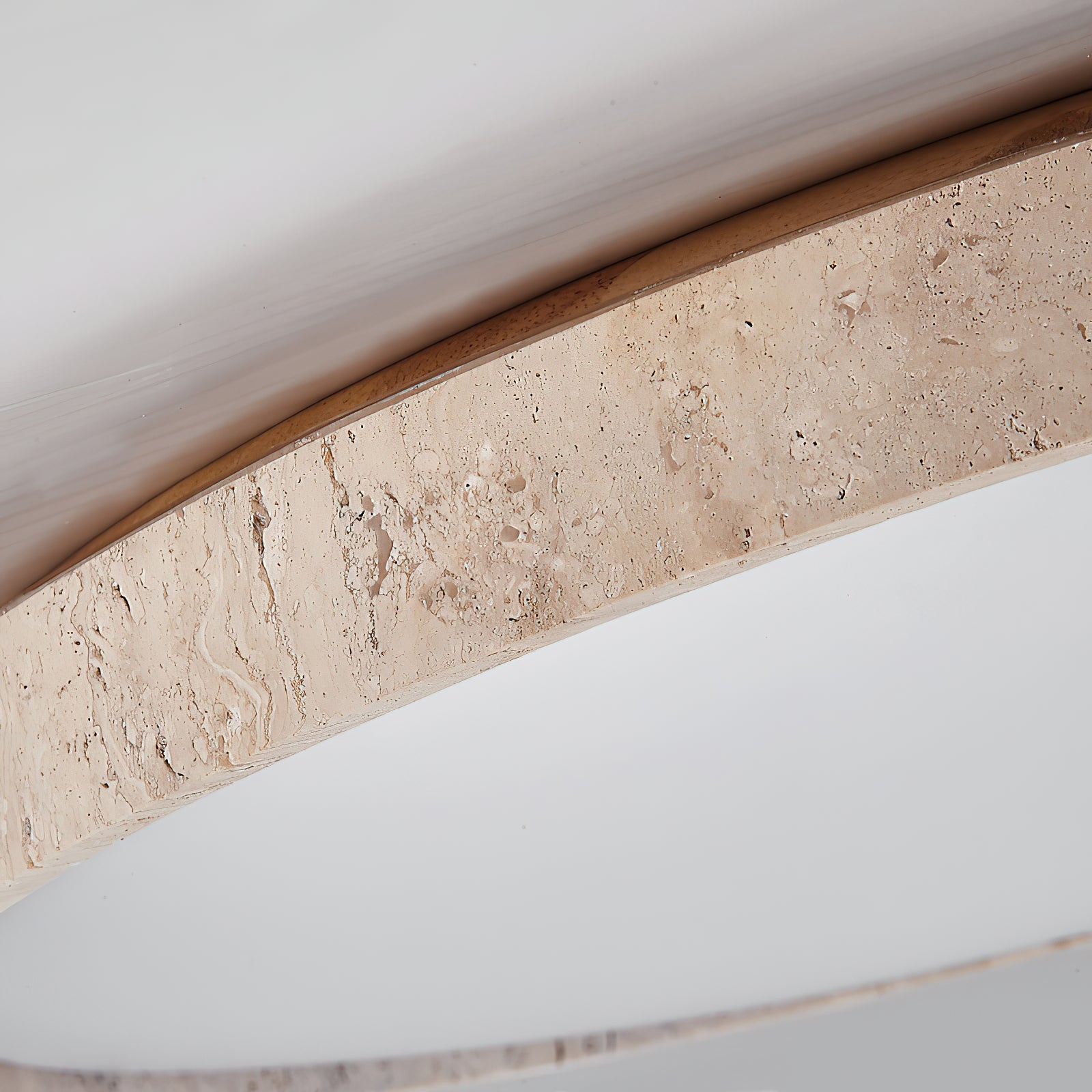 Ultra-thin Round Travertine Ceiling Lamp D690