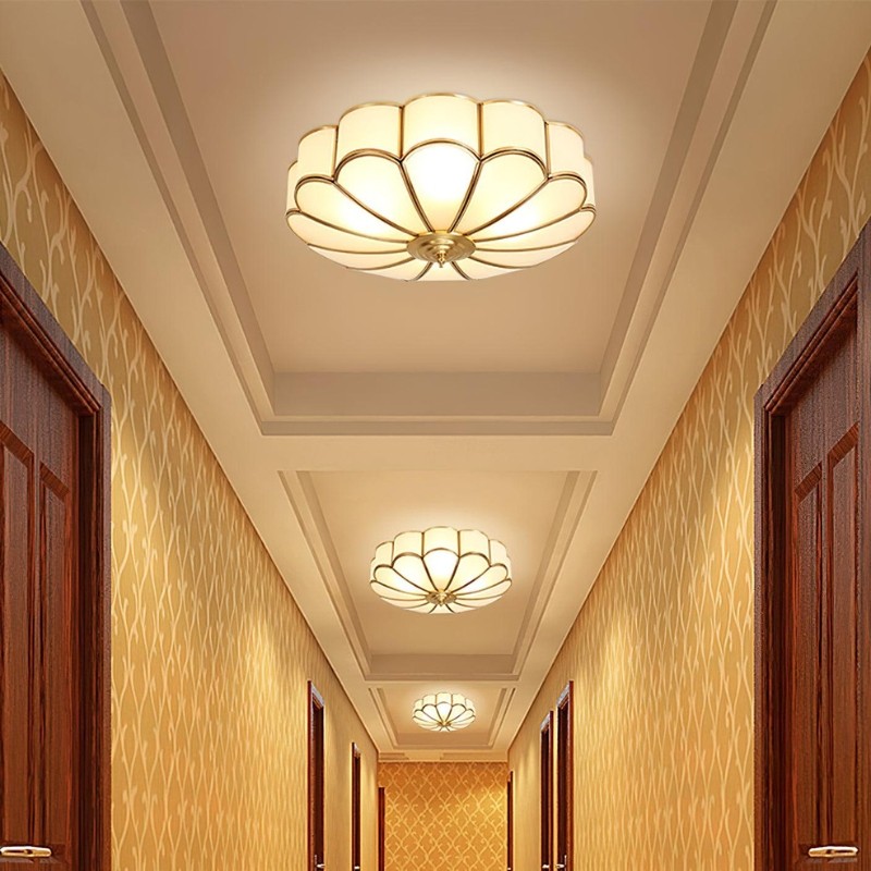 Vintage Flower Shape Glass Recessed Ceiling Light S131