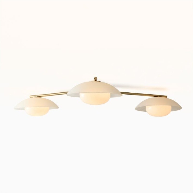 Elorina 3-Light Flush Mount Glass/Metal Ceiling Light - A Stylish Fixture for Modern Spaces T004