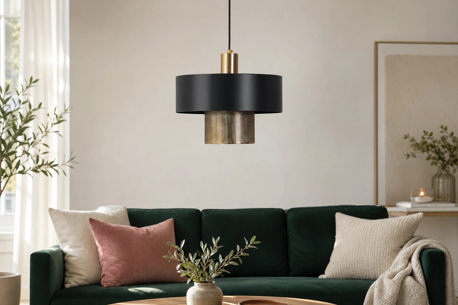 Lampa wisząca Bradbury, styl życia, scena wnętrza