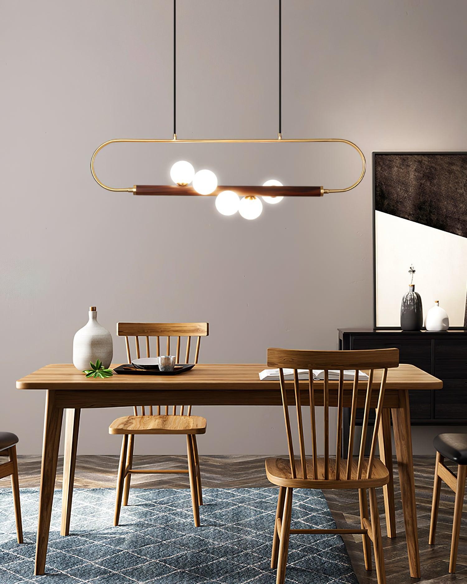 Modern Walnut Simple Chandelier M132