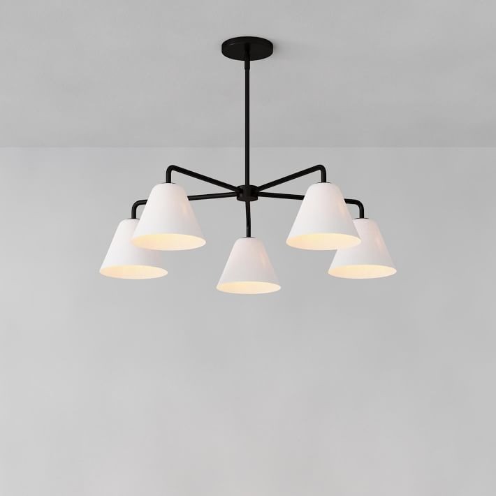 Conica Sculptural 5-Light Cone Chandelier - Modern Glass Lighting for Home T230