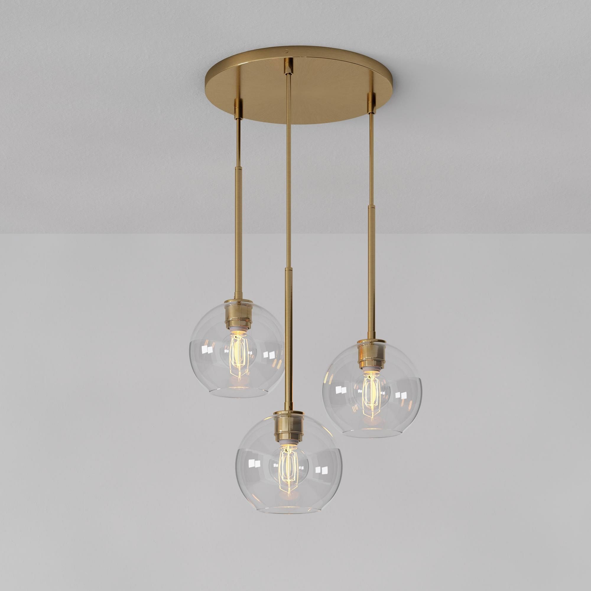 Selvion Minimalist Crystal Chandelier - Handcrafted Glass Sculptural Lighting Fixture T150