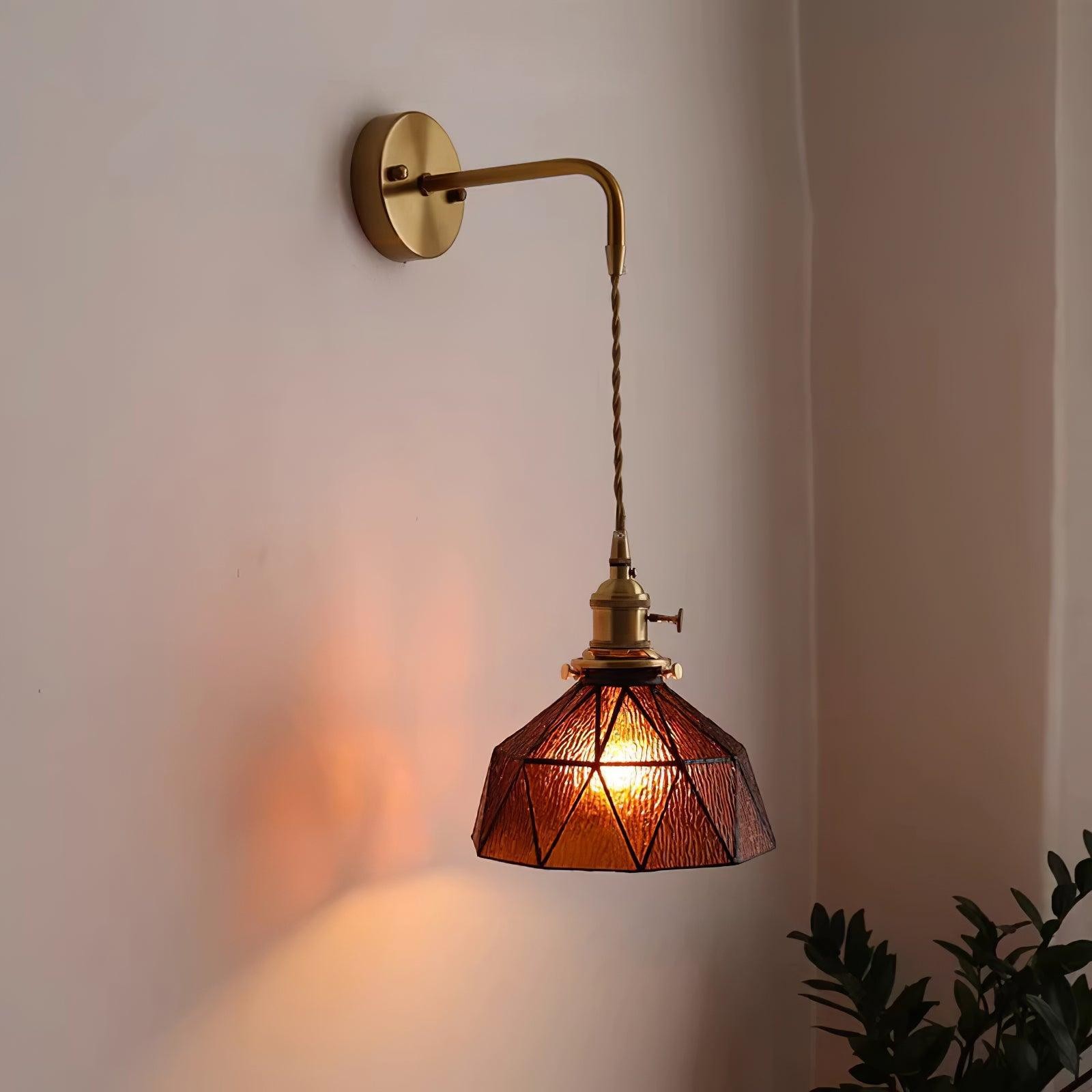 Retro Pastoral Glass Wall Lamp M211