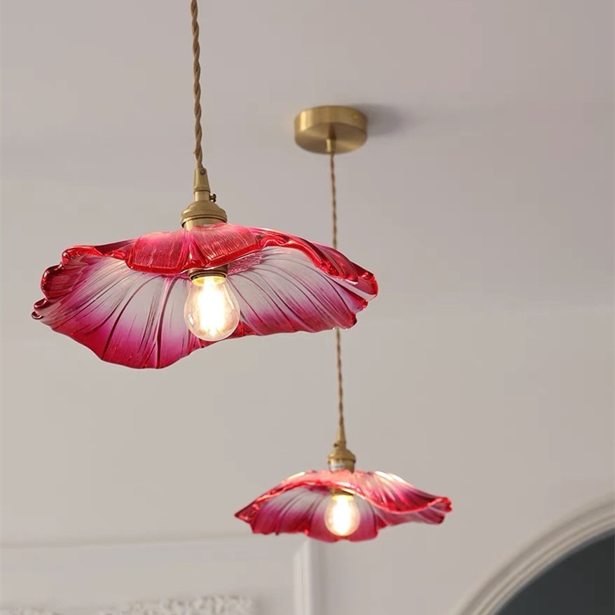 Tiffany Lotus Glass Pendant Light S55