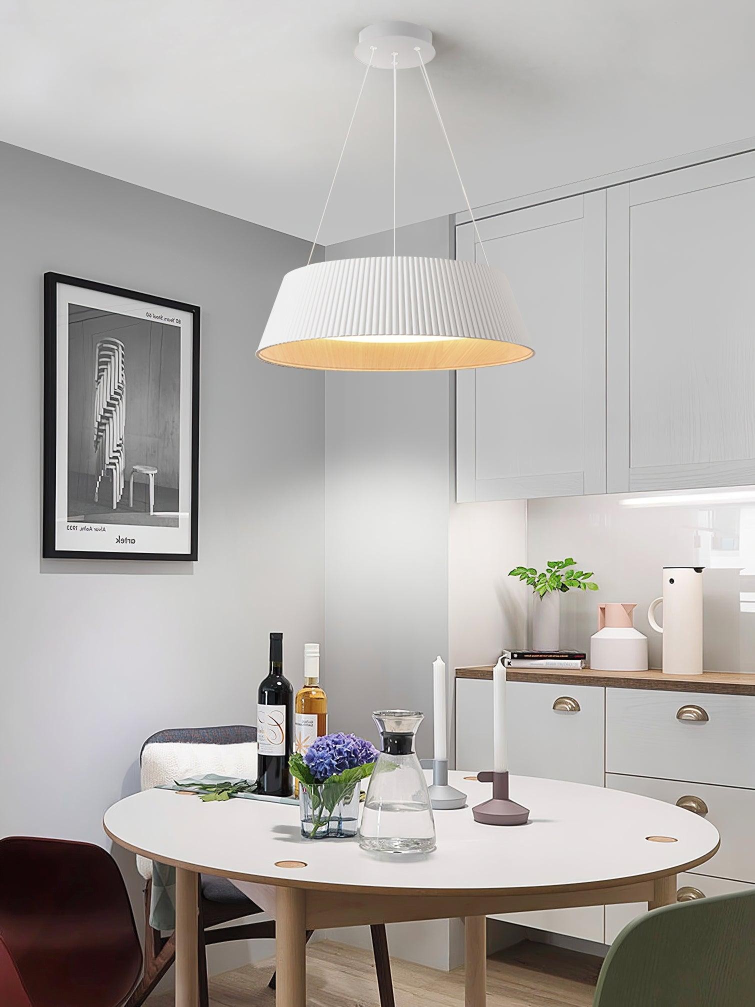 Minimalist Corrugated Lampshade Bedroom Pendant Lamp M389