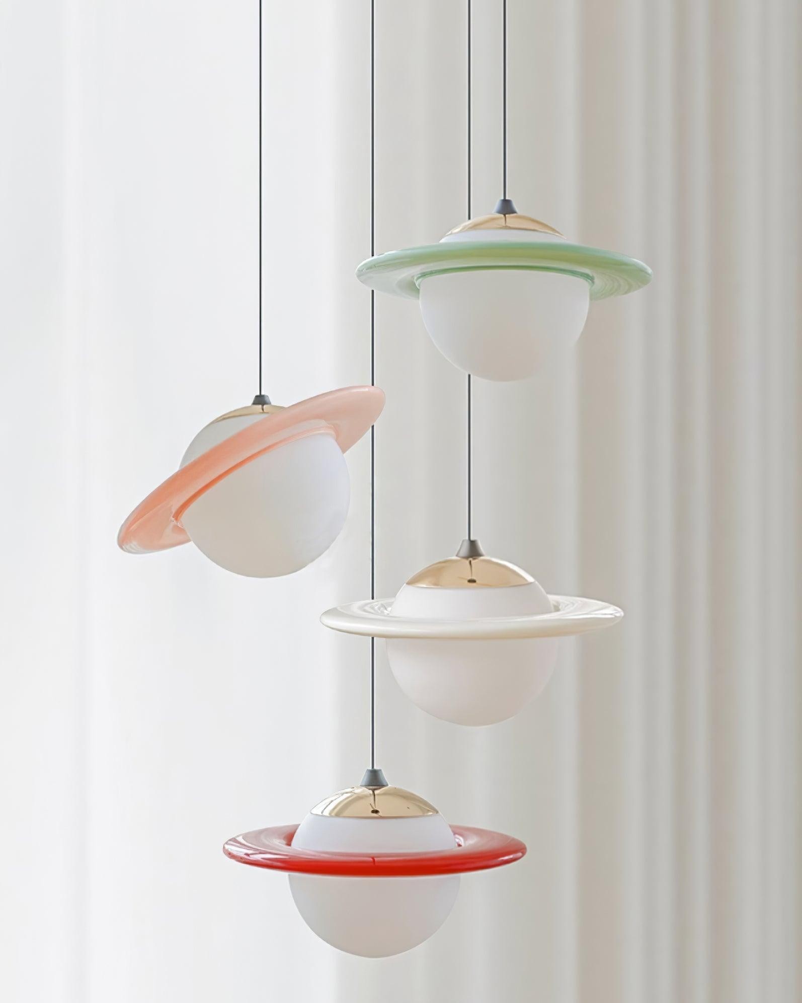 Romantic Saturn Planet Pendant Lamp for Bedroom M519